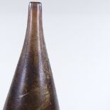 Adam Aaronson, large handmade glass vase, covered with gold leaf, signed and dated 2001, height 47cm
