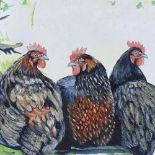 Clive Fredriksson, oil on canvas, poultry, 26" x 20", framed