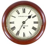 A small 19th century mahogany-cased 8-day dial wall clock, by Camerer, Cuss & Co of London, with