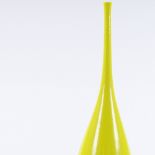A Sophie Cook lemon yellow Studio pottery bottle vase, height 41cm