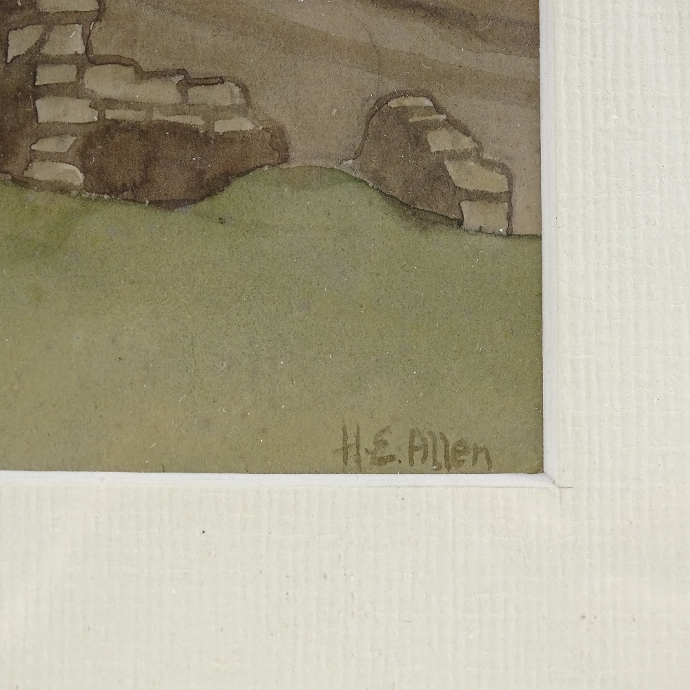 Harry Epworth Allen RBA (1894 - 1958), watercolour, landscape, 6.5" x 8.5", framed - Image 3 of 4
