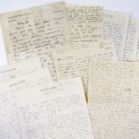 A group of handwritten correspondence between William Chappell and Edward Burra (10 sheets)