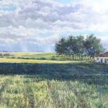 Anthony Maguire, oil on canvas, late summer on the Somme near Pozieres, 24" x 34", framed