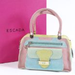 An Escada multi-colour suede handbag, boxed