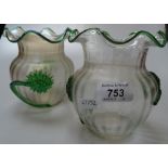 A pair of Loetz style vases, 5.5"