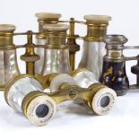 3 pairs of mother-of-pearl and gilt-metal opera glasses, and 1 other pair (4)
