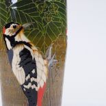 Dennis Chinaworks, a great spotted woodpecker vase, designed by Sally Tuffin, no. 10/30, 2002,