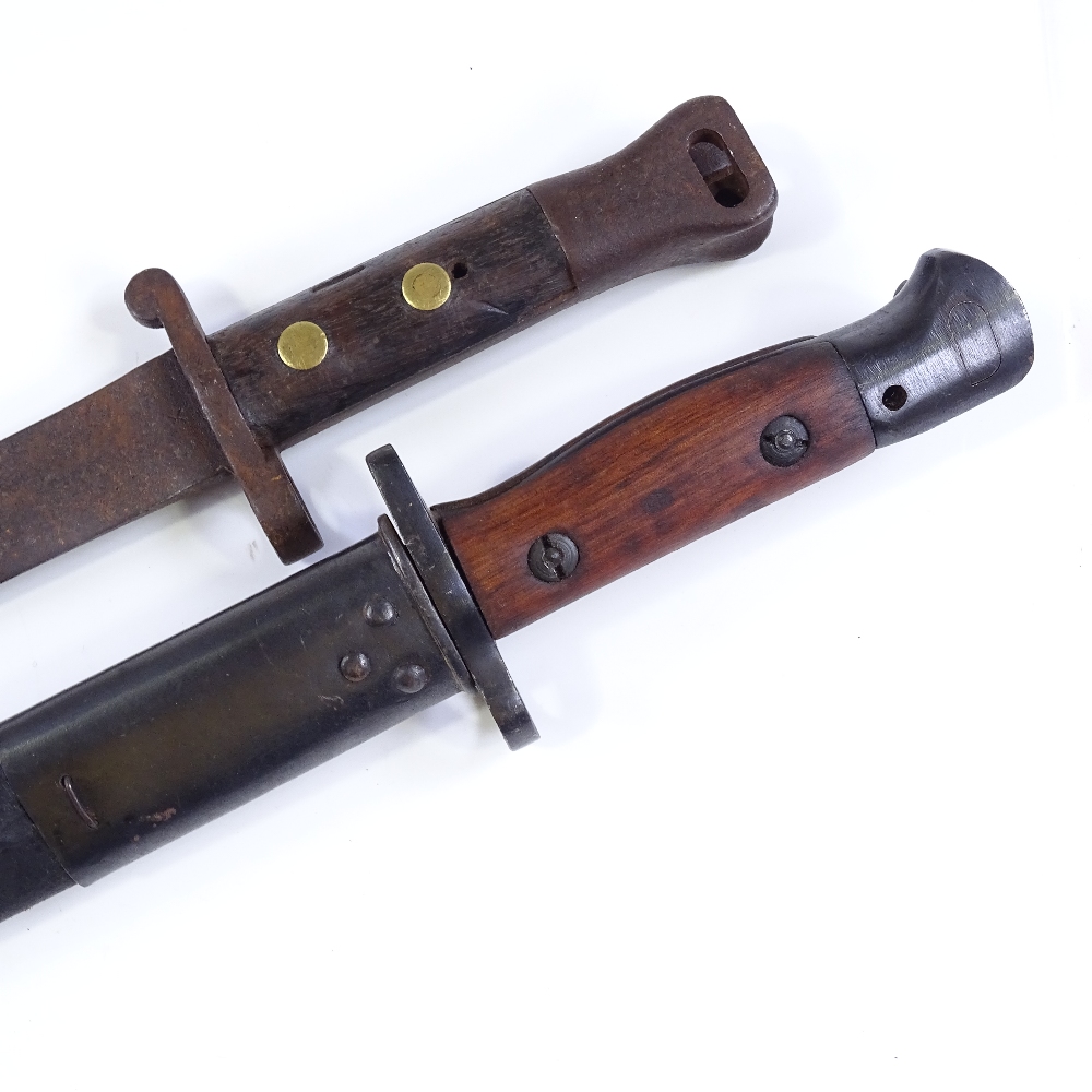 2 early 20th century sword bayonets, 1 with scabbard - Image 3 of 3