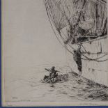 Arthur Briscoe (1873 - 1943), etching, The Pilot, 1925, signed in pencil, plate size 13" x 9",