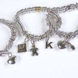 3 silver Links of London bracelets, boxed