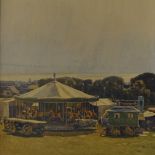 Harry Napper (1860 - 1930), watercolour, Gypsy Fairground Seaford Sussex, 1915, 19" x 26", framed
