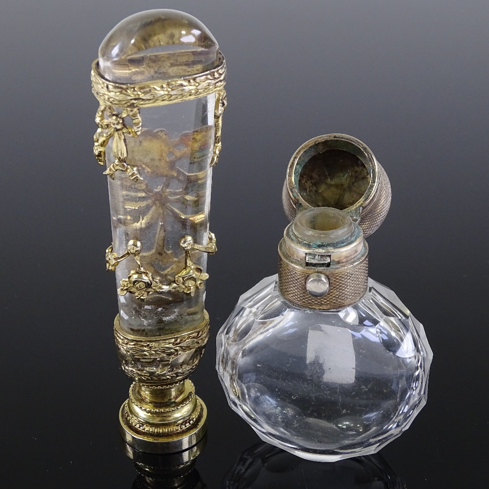 A Continental crystal-handled desk seal with cast gilt-metal mounts, length 9.5cm, and a Victorian - Image 3 of 3