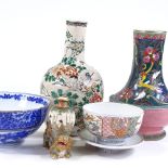 A group of Japanese porcelain items