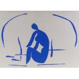 Henri Matisse, lithograph of a cut-out, Baigneuse dans les Roseaux, published by Verve 1950s, 14"