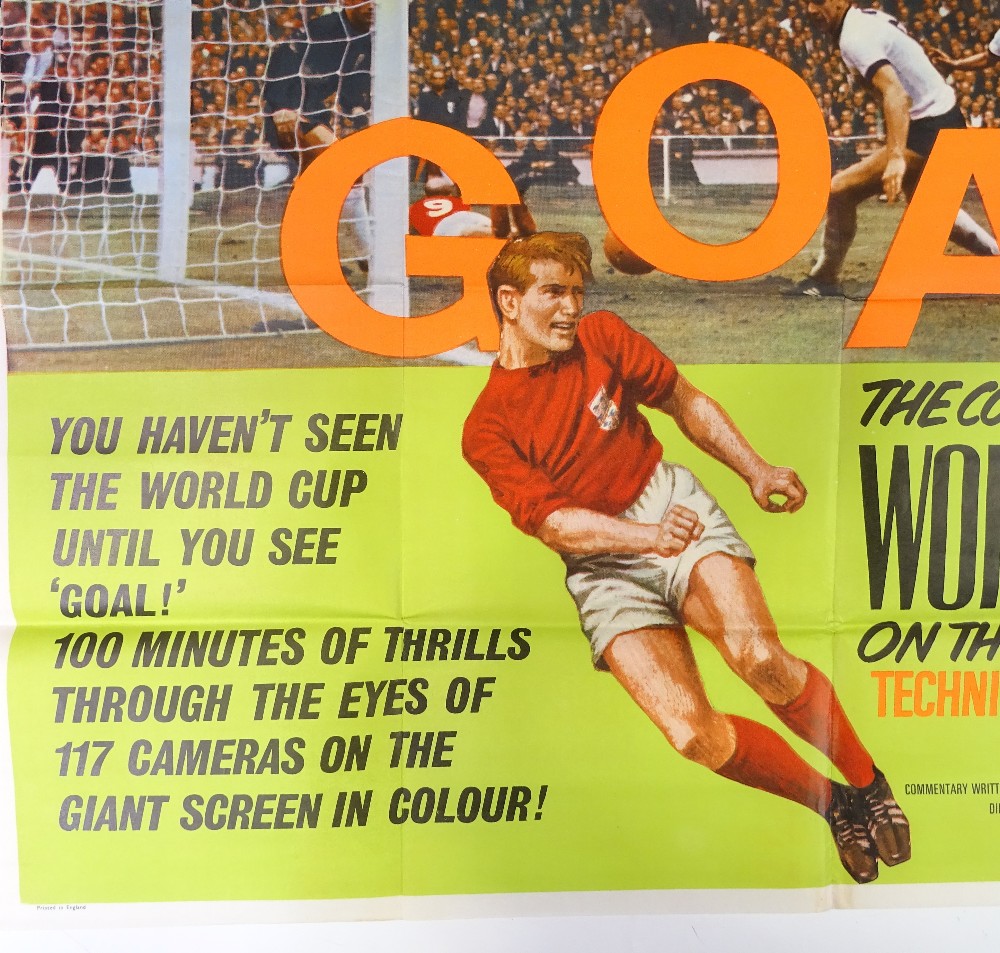 Goal! - 1966 World Cup film - British quad, 30" x 40", unframed - Image 2 of 5