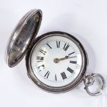 A 19th century silver-cased full hunter lever fusee pocket watch, by Edward Manly of London,