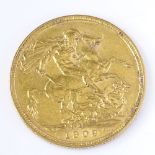 An Edward VII 1909 Australian gold sovereign, Sydney Mint marks