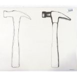 Jim Dine, rare lithograph, Hammers, 1967, sheet size 12.5" x 16", unframed