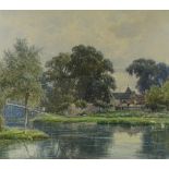 WITHDRAWN Alfred de Breanski (1852 - 1928), large watercolour, Lady Place Harley Great Marlow
