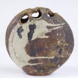 Robert Fournier (1915 - 2008), studio pottery pebble vase with maker's marks, height 20cm