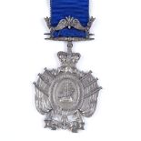 A Thames Nautical Training College HMS Worcester silver medal, awarded to LG Bingham