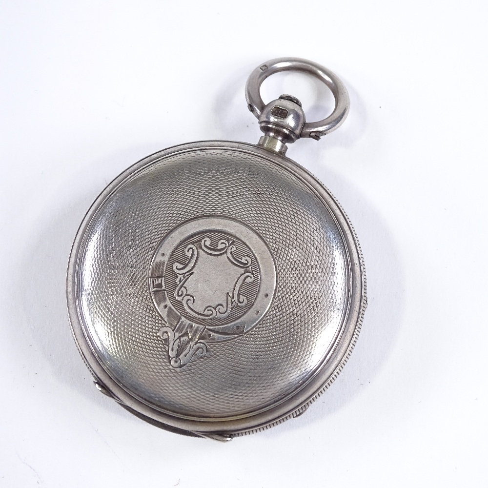A 19th century silver-cased open-face key-wind lever fusee pocket watch, by William Frame of - Image 2 of 5