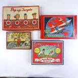 A Vintage Pop-Up Target game by Chad Valley, a Speed Motorbike Racing game, a Chad Valley Spill