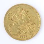 A Victoria 1875 gold sovereign