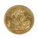 A Queen Victoria 1899 Australian gold sovereign, Sydney Mint marks