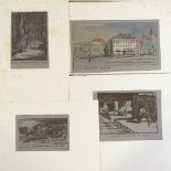Olive Mudie-Cooke, folder of lithographs, military scenes, in original folder (22)