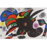 Joan Miro, lithograph, "l'extreme origine", issued by XXth Siecle 1976, 12" x 18", framed