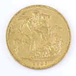 A Victoria 1886 gold sovereign