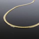 An 18ct gold herringbone link necklace, length 41cm, 14.1g