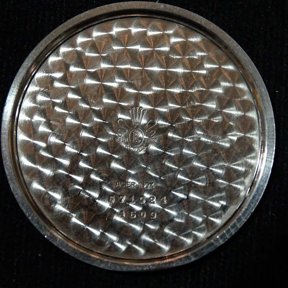 A rare Rolex Precision pocket watch, stainless steel case, with 17 ruby movement and subsidiary - Image 6 of 8