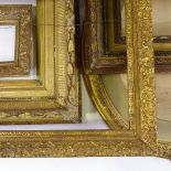 5 various 19th century gilt-gesso frames