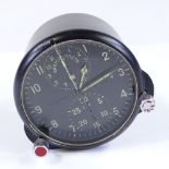 A dashboard clock from a Russian aircraft, with luminous numerals and hands, case diameter 8.5cm