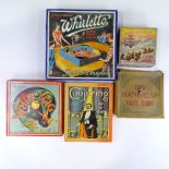 A group of Vintage games, including Finding the Pole, Whirletto, Conjuring game etc (5)