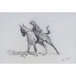 WITHDRAWN Gilbert Holiday (1879 - 1937), black crayon drawing, the horse being circled, signed with