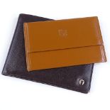 Etienne Aigner brown soft leather wallet, and a Loewe Madrid tan leather credit card holder (2)