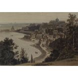 William Daniell, pair of aquatints, views in St Leonards and Rye, image size 6.5" x 10", framed