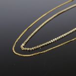 2 gold chains, longest length 60cm, 8.7g total
