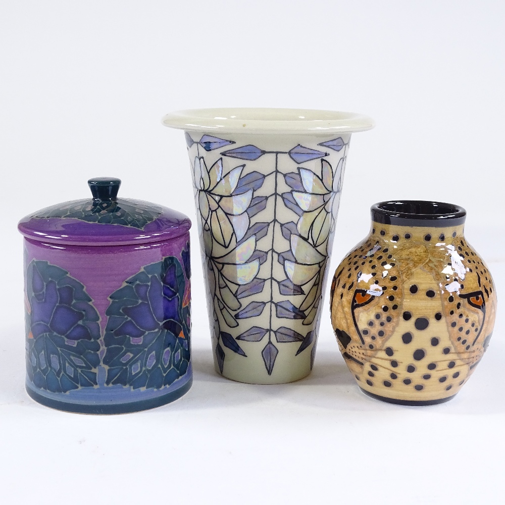 Dennis Chinaworks, 3 ceramic items, designed by Sally Tuffin, largest vase height 13cm - Image 2 of 3