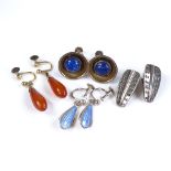 4 pairs of earrings, including Volmer Bahner, and David Anderssen of Norway