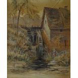J Berkeley Hewitt, pair of watercolours, watermills, 16" x 10", framed