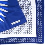 Christian Dior, 2 Vintage silk scarves with blue and white designs