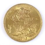 A George V 1915 gold sovereign