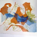 A collection of screen prints and lithographs by the same hand, abstract compositions (18)