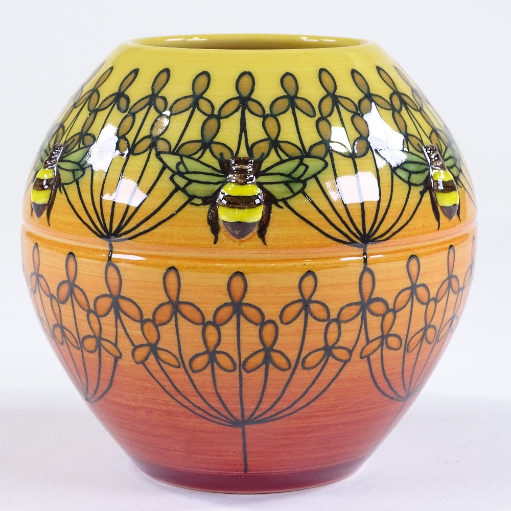 Dennis Chinaworks, relief moulded bee design vase, designed by Sally Tuffin, no. 1, 2008, height - Image 2 of 3