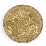 A Victoria 1894 Australian gold sovereign, Melbourne Mint marks
