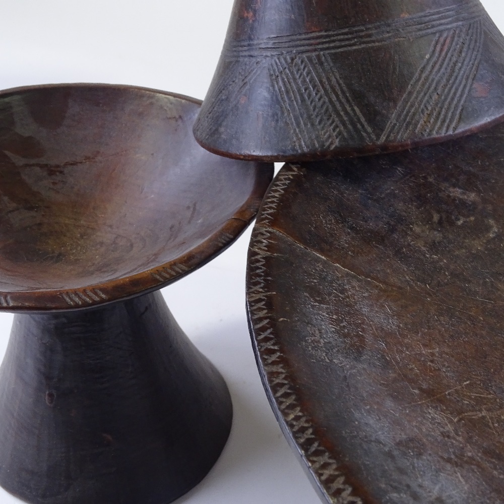 A group of African wood Tribal bowls etc - Image 3 of 3